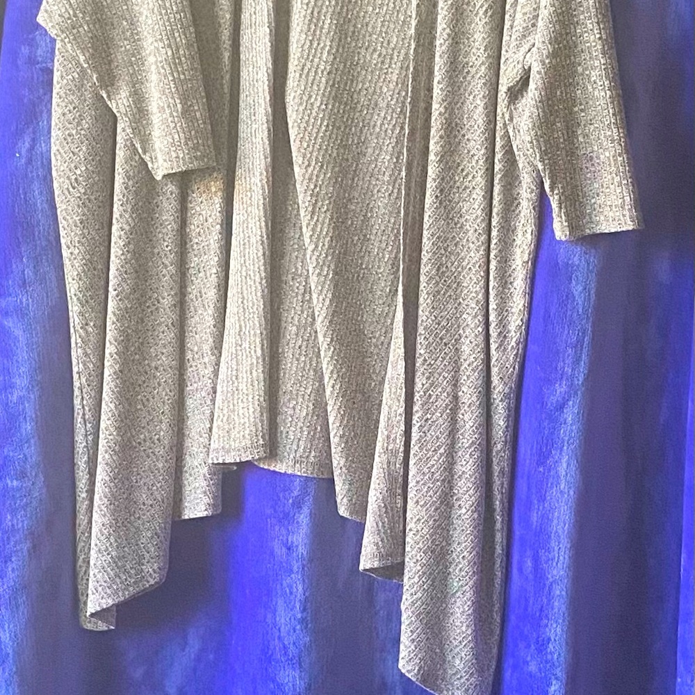She + Sky  3/4 sleeve long draped tunic XL